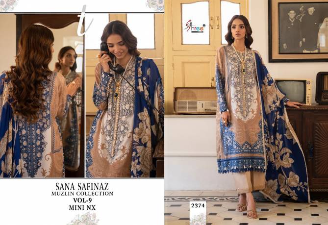 Shree Sana Safinaz Muzlin 9 Mini Nx Wholesale Pakistani Salwar Suits Catalog
